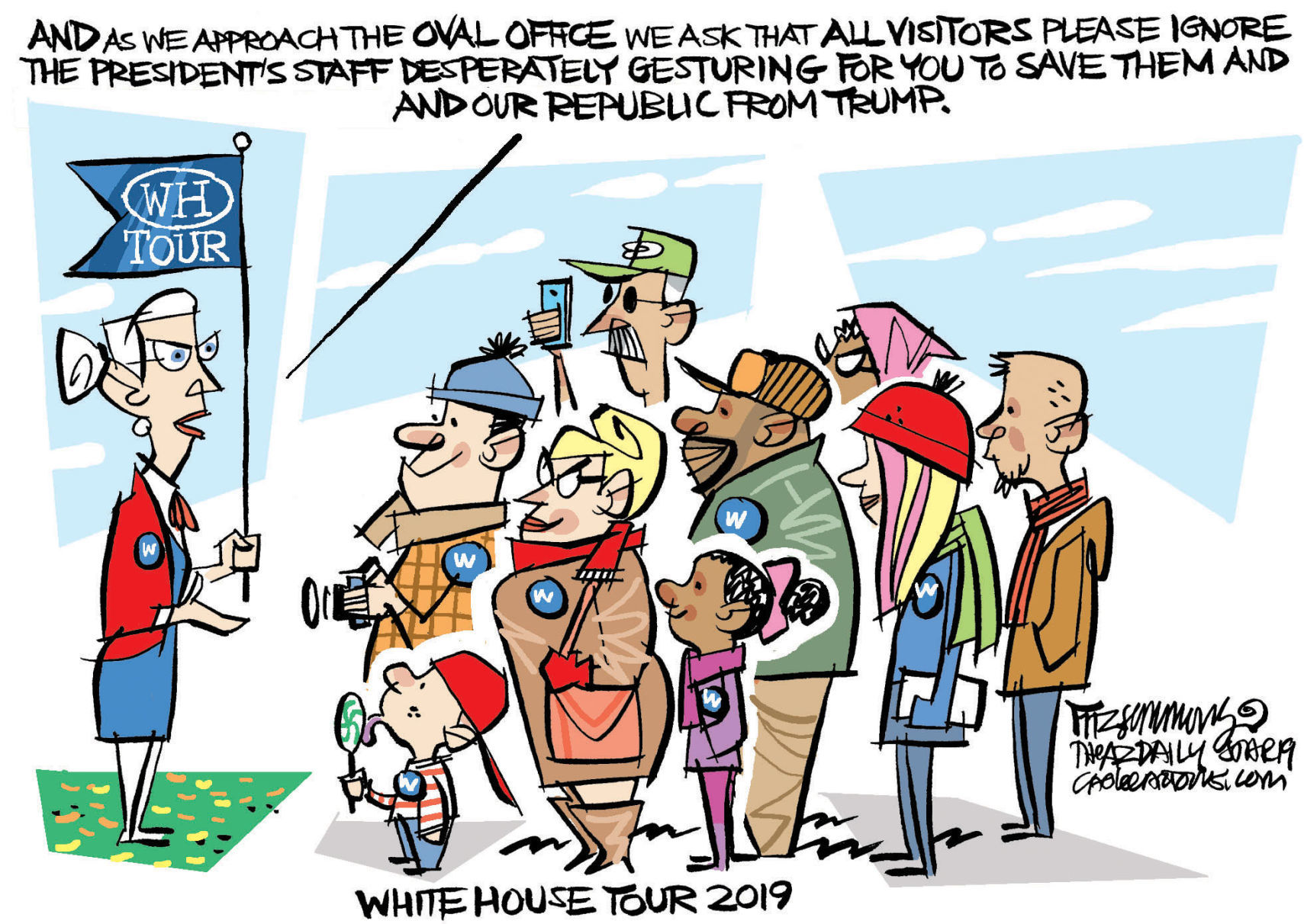 Daily Fitz Cartoon: White House Tour